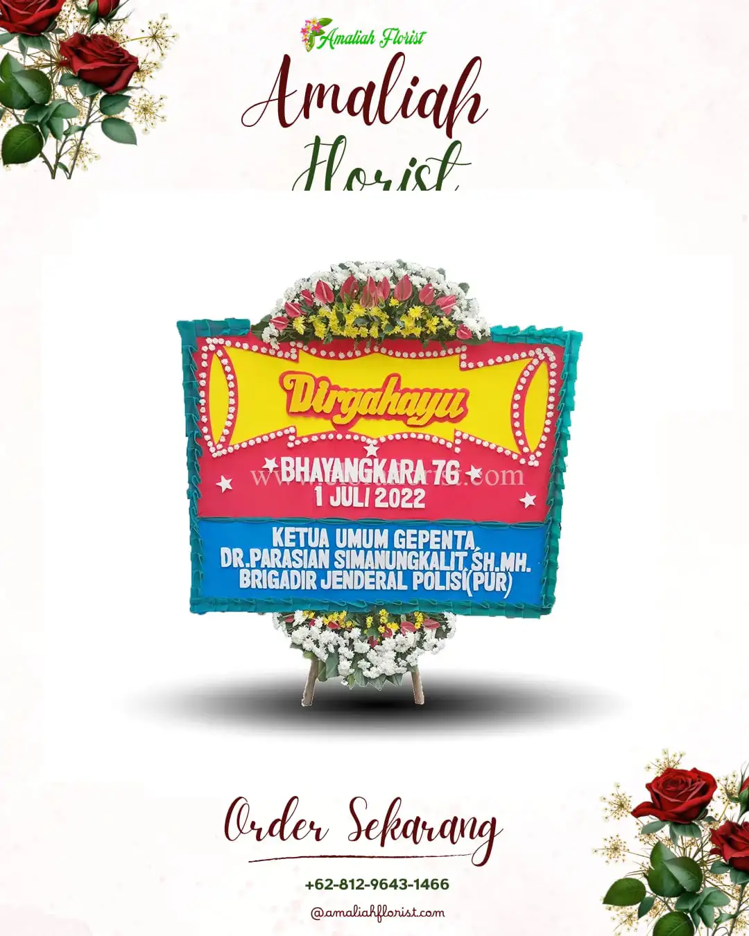 Papan Bunga HUT Ulang Tahun Arut Utara